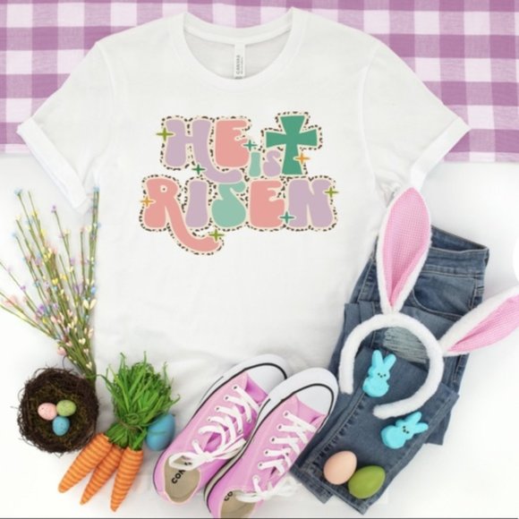 One Blessed Nana Tops - ❤️NWT *BOUTIQUE* HE IS RISEN TEE XLARGE **LAST ONE***